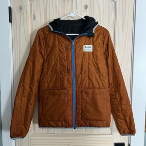 Cotopaxi reversible zip up hooded puffy